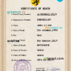 editable template, # scope vital record death certificate universal PSD template