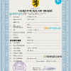 editable template, # variety vital record death certificate universal PSD template