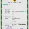 editable template, # wisdom vital record death certificate universal PSD template
