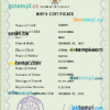 editable template, Burundi vital record birth certificate PSD template