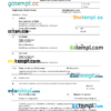 editable template, Comoros birth certificate Word and PDF template, completely editable