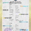 editable template, Costa Rica birth certificate PSD template, completely editable