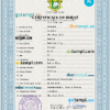 editable template, Côte d'Ivoire vital record birth certificate PSD template, fully editable