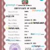 editable template, Dominican Republic vital record birth certificate PSD template, completely editable