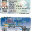 El Salvador driver license PSD template