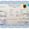 editable template, Germany vital record birth certificate PSD template, completely editable
