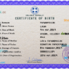 editable template, Greece birth certificate PSD template, completely editable