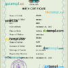 editable template, Grenada vital record birth certificate PSD template, fully editable