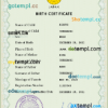 editable template, Japan vital record birth certificate PSD template