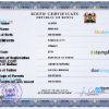 editable template, Kenya vital record birth certificate PSD template, fully editable