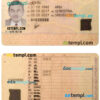 LITHUANIA (Litva) driver license PSD template