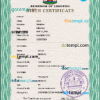 editable template, Lesotho vital record birth certificate PSD template