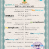 editable template, Libya birth certificate PSD template, completely editable