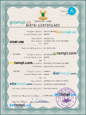 editable template, Libya birth certificate PSD template, completely editable