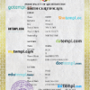 editable template, Liechtenstein vital record birth certificate PSD template, fully editable