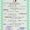 editable template, Malta vital record birth certificate PSD template