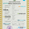 editable template, Mexico vital record birth certificate PSD template, fully editable