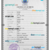 editable template, Micronesia birth certificate PSD template, completely editable