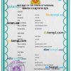 editable template, Myanmar vital record birth certificate PSD template