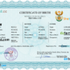 editable template, South Africa birth certificate PSD template, completely editable