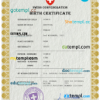 editable template, Switzerland vital record birth certificate PSD template