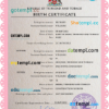 editable template, Trinidad and Tobago vital record birth certificate PSD template, fully editable