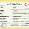 editable template, Turkey birth certificate PSD template, completely editable