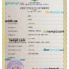 editable template, Turkmenistan vital record birth certificate PSD template, fully editable