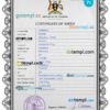 editable template, Uganda birth certificate PSD template, completely editable