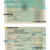 editable template, ZAMBIA national registration card PSD template