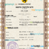 editable template, # ammo universal birth certificate PSD template, completely editable