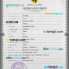 editable template, # horizon universal birth certificate PSD template, fully editable