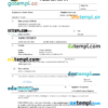 editable template, Azerbaijan vital record birth certificate Word and PDF template, fully editable