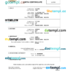 editable template, Belgium vital record birth certificate Word and PDF template
