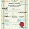 editable template, # comfort universal marriage certificate Word and PDF template, fully editable