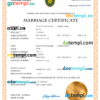 editable template, # charm universal marriage certificate Word and PDF template, completely editable
