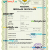 editable template, Andorra marriage certificate Word and PDF template, fully editable