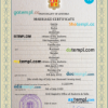 editable template, Andorra marriage certificate PSD template, completely editable