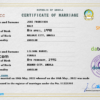 editable template, Angola marriage certificate PSD template, fully editable