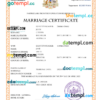 editable template, Australia marriage certificate Word and PDF template, completely editable