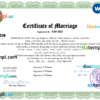 editable template, Azerbaijan marriage certificate Word and PDF template, fully editable