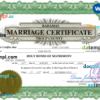 editable template, Bahamas marriage certificate Word and PDF template, completely editable
