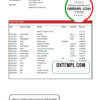 editable template, Bahrain Eskan bank statement Excel and PDF template