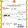 editable template, Barbados marriage certificate Word and PDF template, completely editable