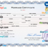 editable template, Benin marriage certificate Word and PDF template, completely editable