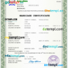 editable template, Botswana marriage certificate Word and PDF template, completely editable