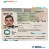 editable template, Brazil Visa PSD template, with fonts