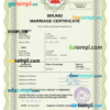 editable template, Brunei marriage certificate Word and PDF template, completely editable
