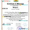 editable template, Bulgaria marriage certificate Word and PDF template, fully editable
