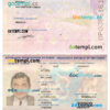 editable template, CONGO passport template in PSD format, with all fonts (2015 - present)